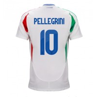 Camisa de Futebol Itália Lorenzo Pellegrini #10 Equipamento Secundário Europeu 2024 Manga Curta